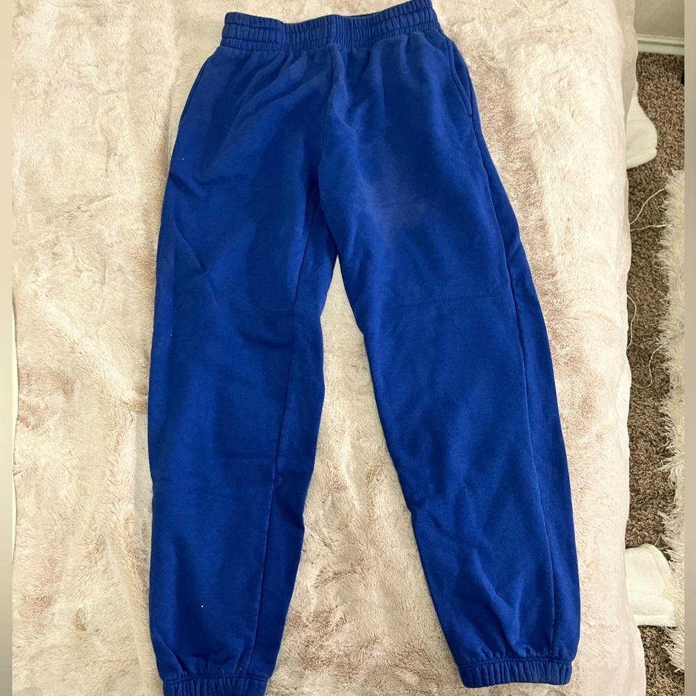 Blue sweatpants from garage